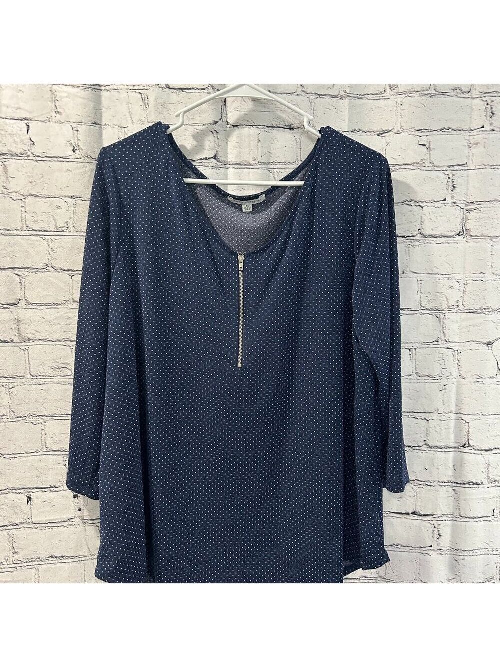 Ladies Green Envelope long sleeved blouse Size1X